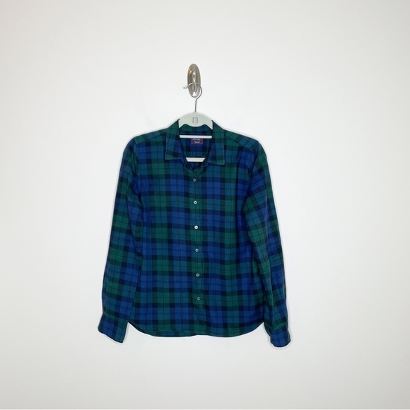 UNTUCKit Plaid Tartan Button Down Long Sleeve Collared Shirt Blue Green 8 - Picture 1 of 7